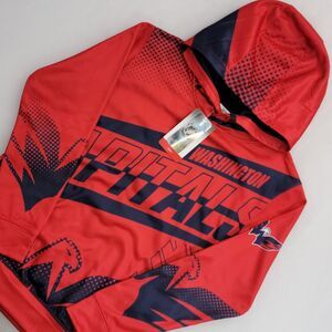 Washington Capitals NHL Youth Pullover Hoodie Sz L Red Home Ice Screen Print New